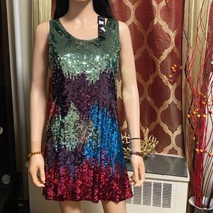 Sequined Mini Dress
